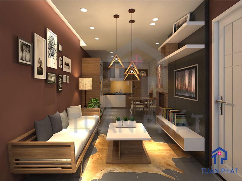 Thiết kế nội thất gỗ Xoan Đào tự nhiên