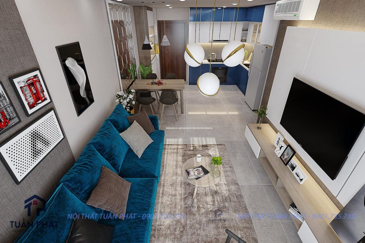 Đơn vị thiết kế nội thất nhà 2 tầng 70m2 tại TP.HCM - Nội thất Tuấn Phát