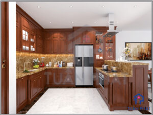 Tủ bếp góc chéo - Giải pháp hoàn hảo cho phòng bếp nhà bạn