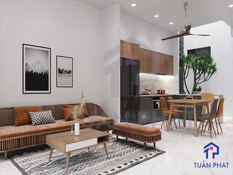 Top 8 Các Mẫu Thiết Kế Nội Thất Phòng Bếp Nhà Ống Độc Lạ, Hiện Đại Và Đẹp 17 Noi That Phong Bep Nha Ong 17