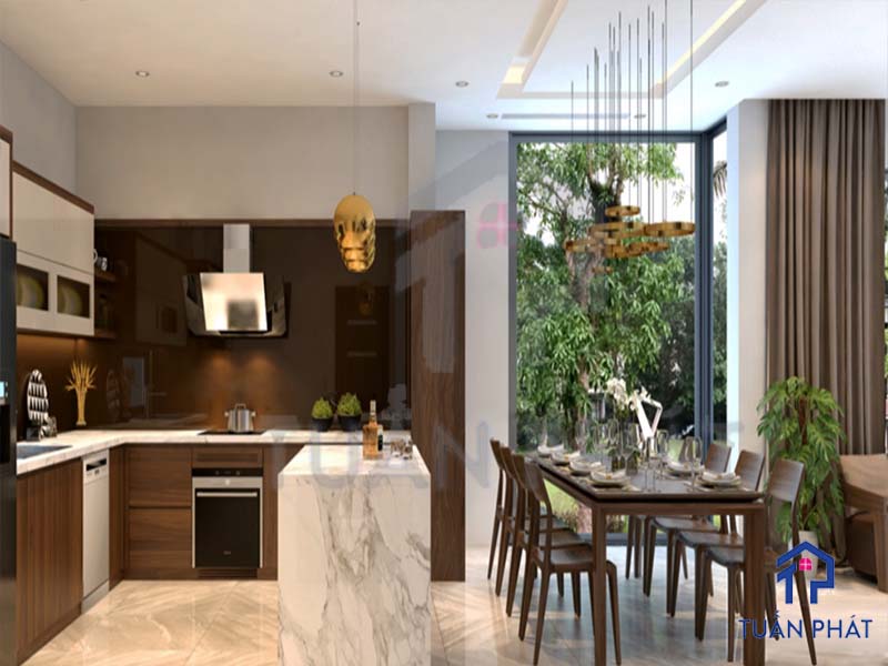 Top 8 Các Mẫu Thiết Kế Nội Thất Phòng Bếp Nhà Ống Độc Lạ, Hiện Đại Và Đẹp 14 Noi That Phong Bep Nha Ong 20