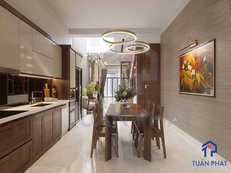 Top 8 Các Mẫu Thiết Kế Nội Thất Phòng Bếp Nhà Ống Độc Lạ, Hiện Đại Và Đẹp 13 Noi That Phong Bep Nha Ong 21