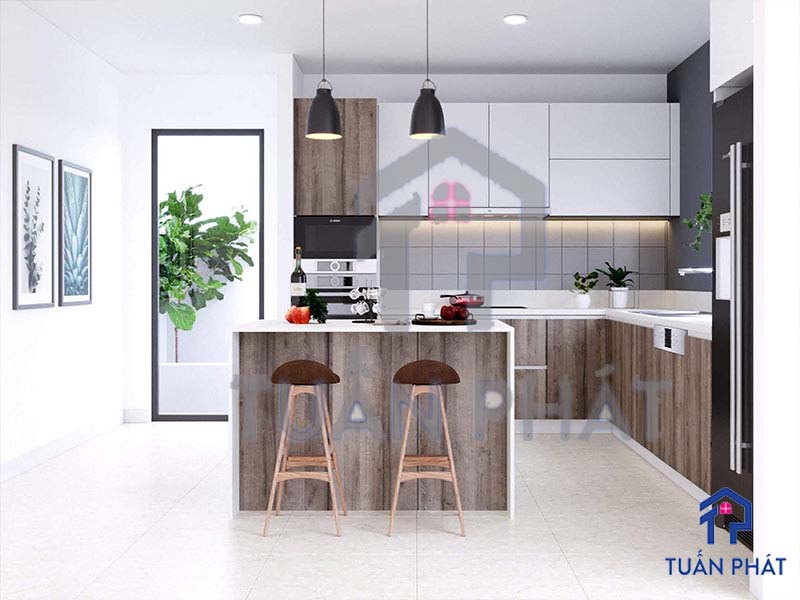 Top 8 Các Mẫu Thiết Kế Nội Thất Phòng Bếp Nhà Ống Độc Lạ, Hiện Đại Và Đẹp 11 Noi That Phong Bep Nha Ong 24