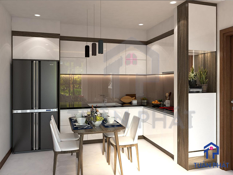 Thiết kế nội thất chung cư 73m2 Bình Dương 16 Thiết kế nội thất chung cư 73m2 Bình Dương - Bếp ăn