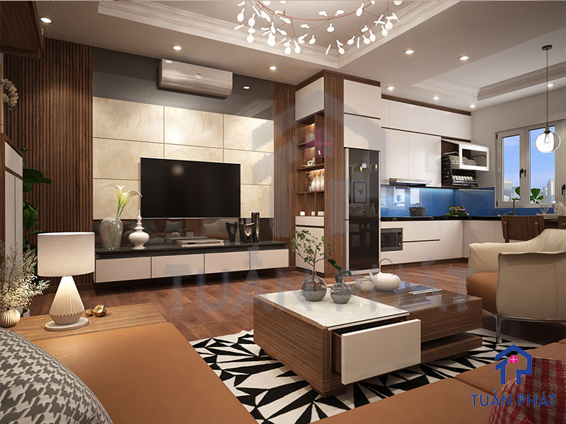 Thiết kế nội thất chung cư 73m2 Bình Dương 3 ánh sáng tự nhiên sẽ luôn sinh động và tràn đầy sức sống hơn rất nhiều