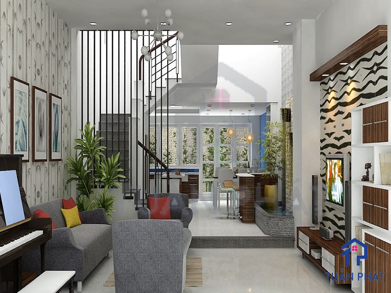 15+ Mẫu Phòng Khách Nhà Ống Đẹp Mê Ly 16 Phong khach nha ong 22