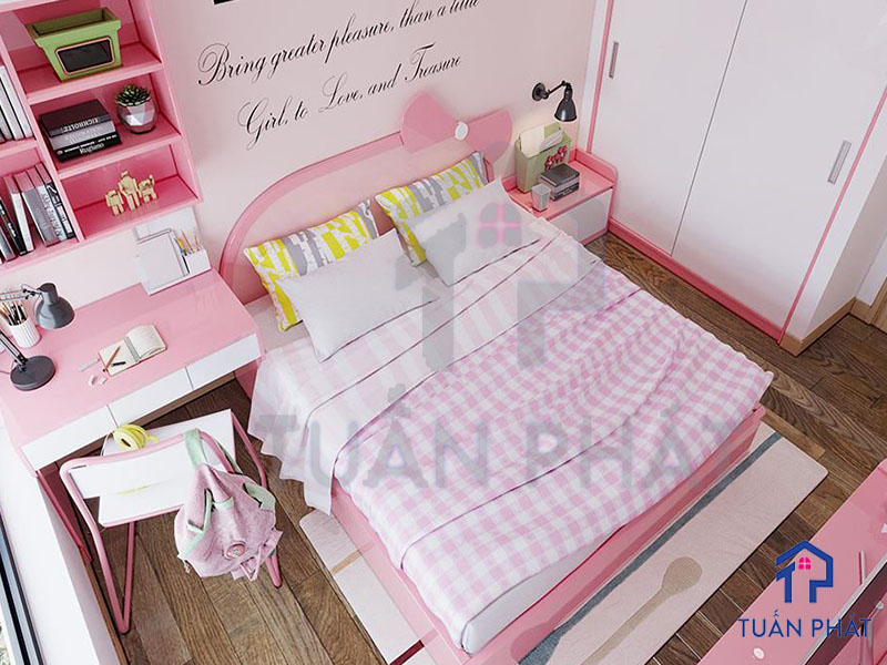 20+ Các Mẫu Thiết Kế Nội Thất Phòng Ngủ Cho Con Gái Từ Tính Cách Dịu Dàng Đến Cá Tính Mạnh Mẽ 26 Thiet Ke Noi That Phong Ngu Cho Con Gai 32