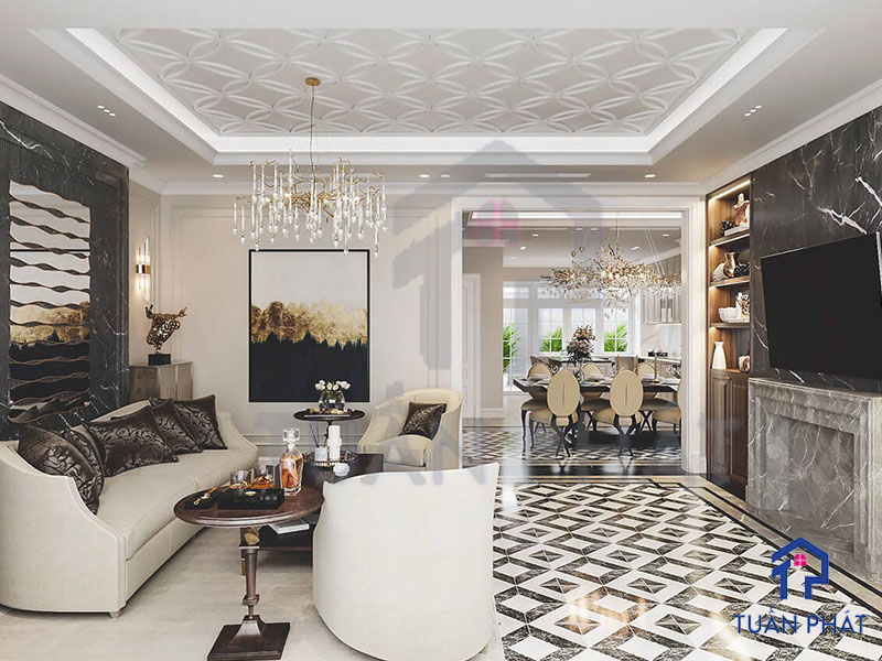 20+ Các Mẫu Thiết Kế Nội Thất Tân Cổ Điển Tinh Tế Và Sang Trọng 14 Thiet ke noi that Tan Co Dien 2