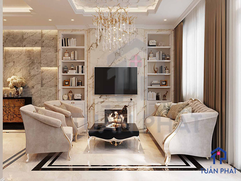 20+ Các Mẫu Thiết Kế Nội Thất Tân Cổ Điển Tinh Tế Và Sang Trọng 18 Thiet ke noi that Tan Co Dien 6