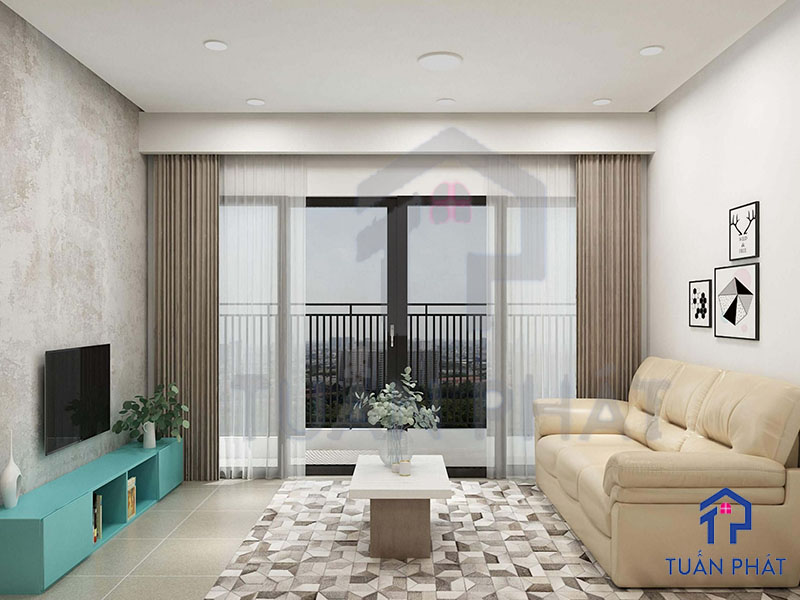 Thiet ke noi that can ho 2 phong ngu 45m2 37