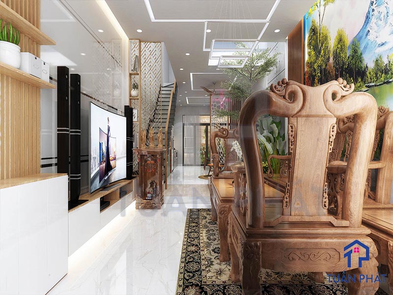 Thiết kế nội thất nhà 1 trệt 2 lầu uy tín, giá rẻ 18 noi that nha 1 tret 2 lau 11