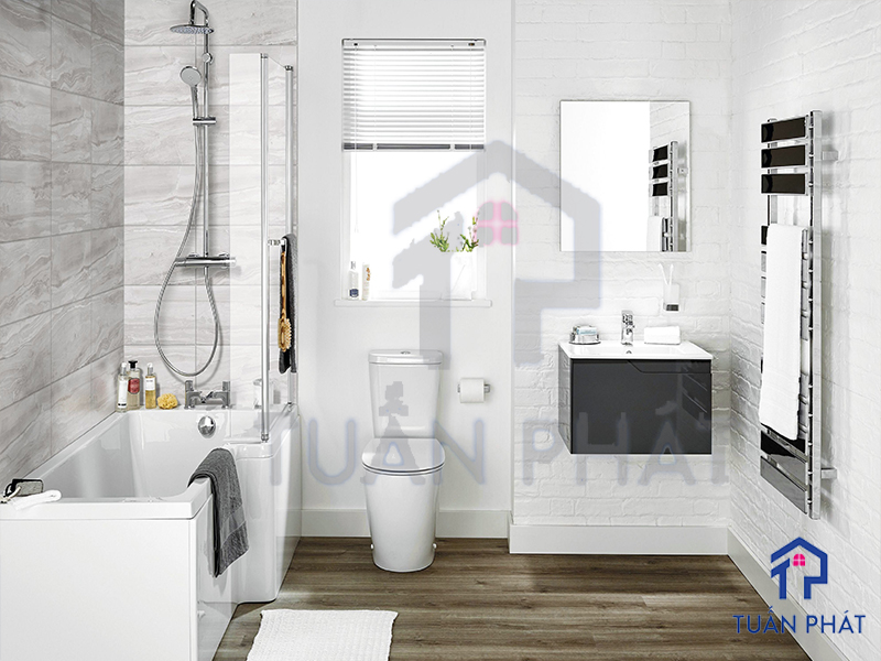 Thiết kế nội thất nhà phố nhỏ hiện đại, sang trọng 13 Thiết kế phòng tắm cho nội thất nhà phố nhỏ
