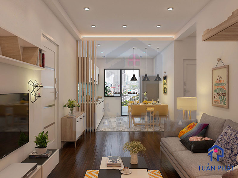 20+ Các Mẫu Thiết Kế Nội Thất Phòng Khách Liền Bếp Tiện Lợi Tiết Kiệm Không Gian 24 thiet ke noi that phong khach lien bep 16