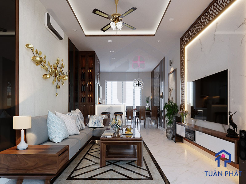 20+ Các Mẫu Thiết Kế Nội Thất Phòng Khách Liền Bếp Tiện Lợi Tiết Kiệm Không Gian 25 thiet ke noi that phong khach lien bep 17