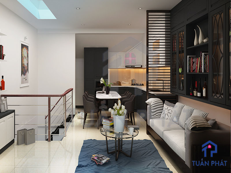 20+ Các Mẫu Thiết Kế Nội Thất Phòng Khách Liền Bếp Tiện Lợi Tiết Kiệm Không Gian 27 thiet ke noi that phong khach lien bep 19