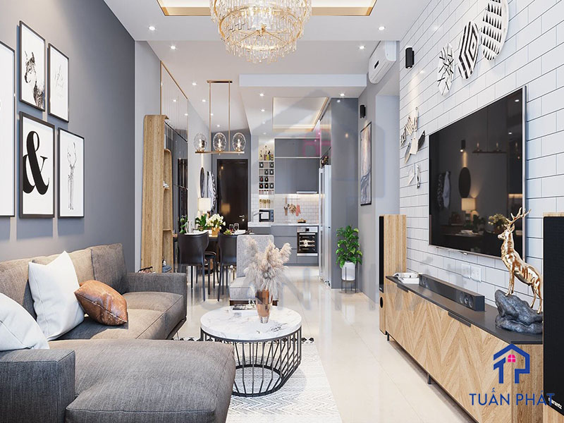 20+ Các Mẫu Thiết Kế Nội Thất Phòng Khách Liền Bếp Tiện Lợi Tiết Kiệm Không Gian 14 thiet ke noi that phong khach lien bep 5