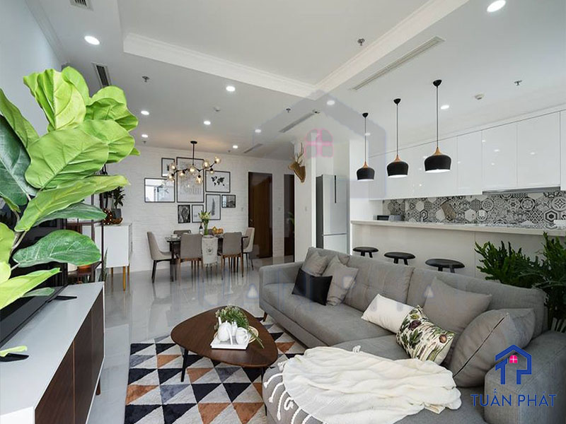 20+ Các Mẫu Thiết Kế Nội Thất Phòng Khách Liền Bếp Tiện Lợi Tiết Kiệm Không Gian 15 thiet ke noi that phong khach lien bep 6