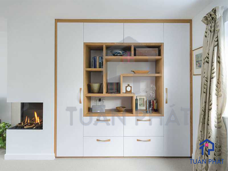 Tủ trang trí phòng khách đón đầu xu hướng mới nhất 7 Tủ trang trí phòng khách hiện đại