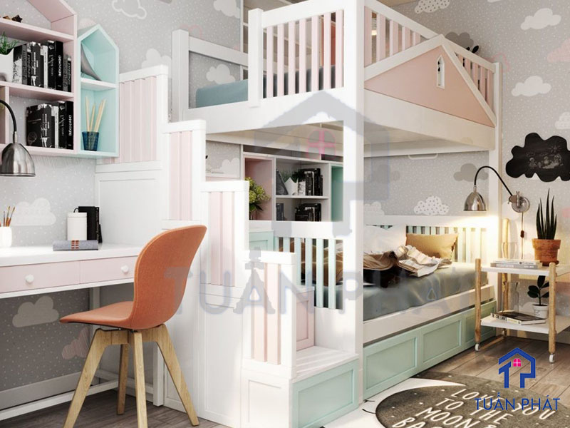 Bí Quyết Chọn Ra Mẫu Giường Tầng 1m6 Chất Lượng 2 Tiết kiệm diện tích