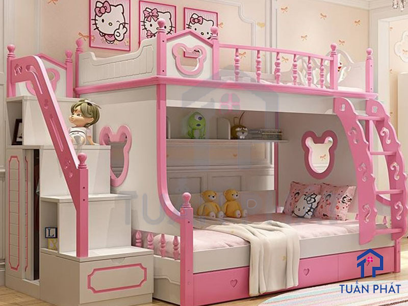 Đặc tính “hạng sang” của mẫu giường tầng Hello Kitty 