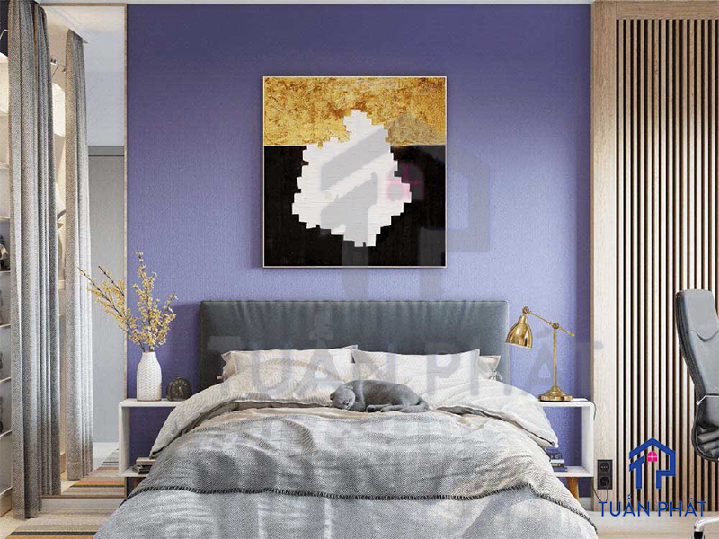Thiết kế phòng ngủ màu tím lãng mạn và siêu độc đáo