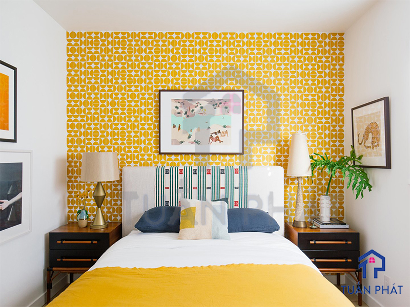 Mẫu phòng ngủ màu vàng pastel