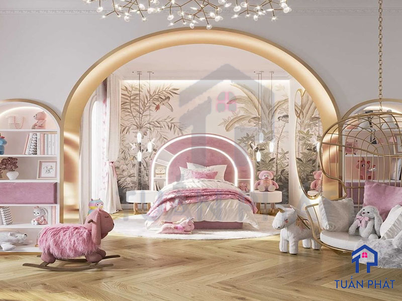 Top 50 mẫu phòng ngủ cho bé gái màu hồng đẹp nhất