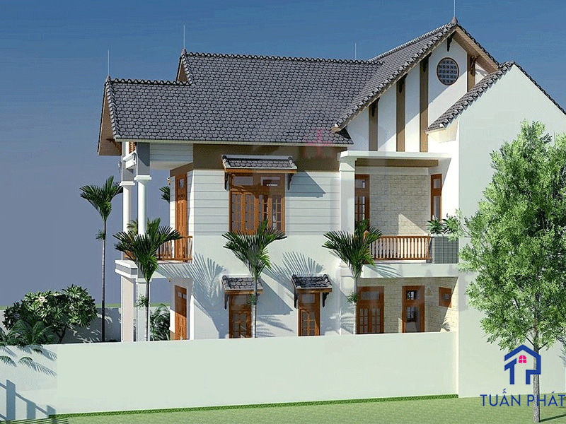 Tổng hợp mẫu thiết kế nhà 2 tầng mái thái độc đáo 