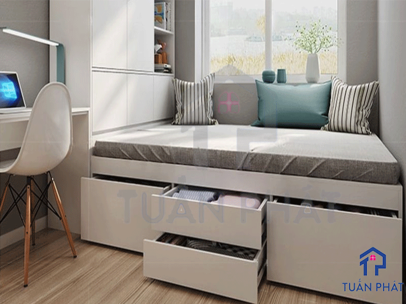 Thiết kế nội thất thông minh cho căn hộ trong phòng ngủ