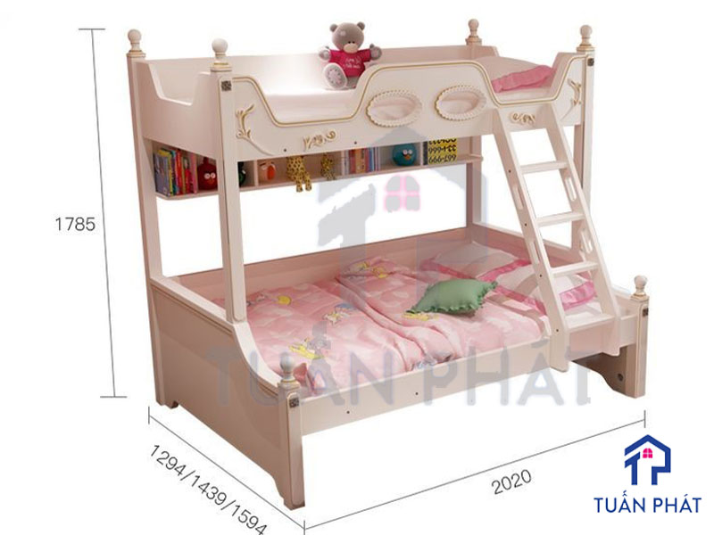 Kích thước giường tầng sắt cho các bé