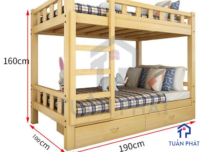 Gợi ý loại kích thước nệm phù hợp với kích thước giường tầng 