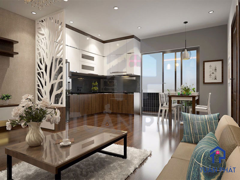 Thiết kế căn hộ Dream Home 60m2 đẹp, cuốn hút 10 Điểm đặc biệt của kiến trúc căn hộ này là phòng bếp được thiết kế tách biệt với các phòng khác