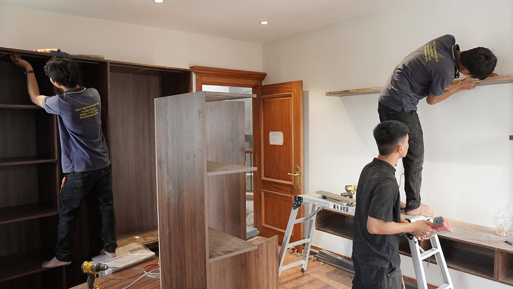Xưởng thi công sản xuất nội thất gỗ óc chó uy tín TPHCM 27 đến công trình lắp đặt nội thất gỗ