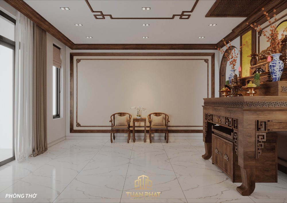 dự án thi công nội thất phòng thờ