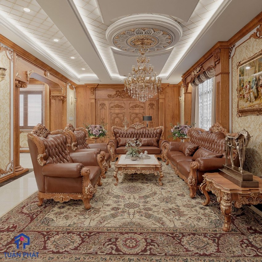 mẫu nội thất gỗ phòng khách