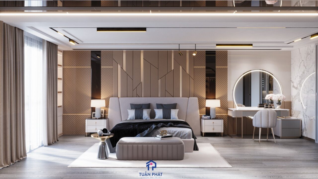mẫu phòng ngủ master biệt thự cao cấp