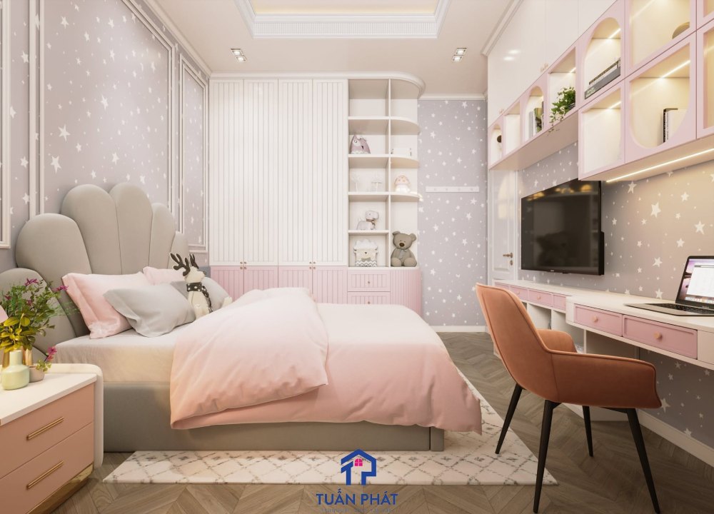mẫu phòng xinh xắn cho nữ