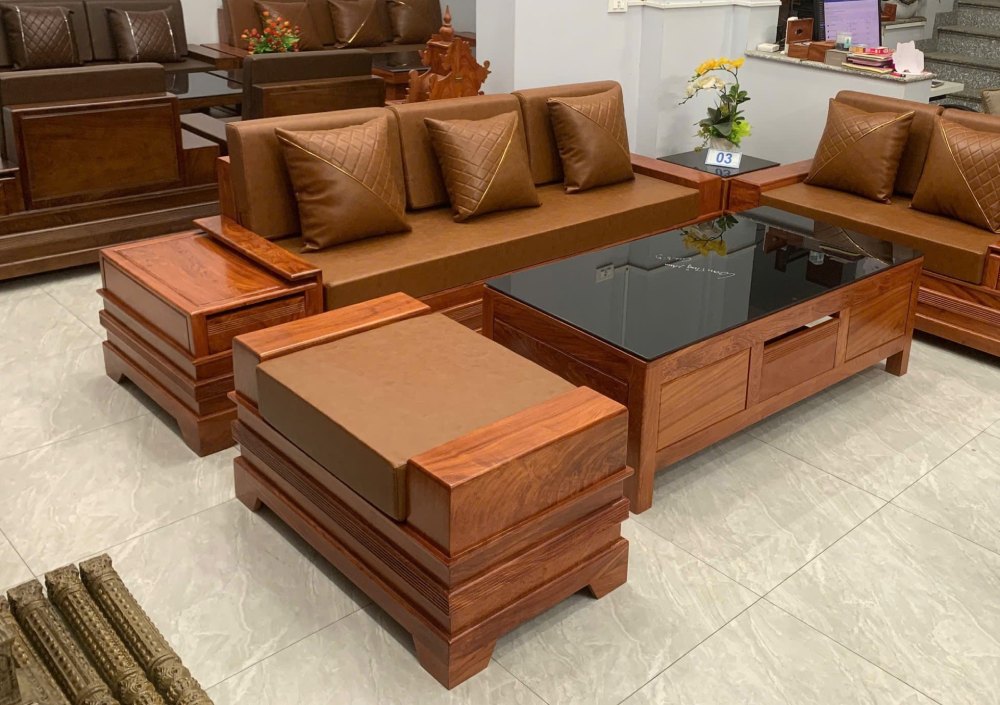 nội thất gỗ hương phòng khách