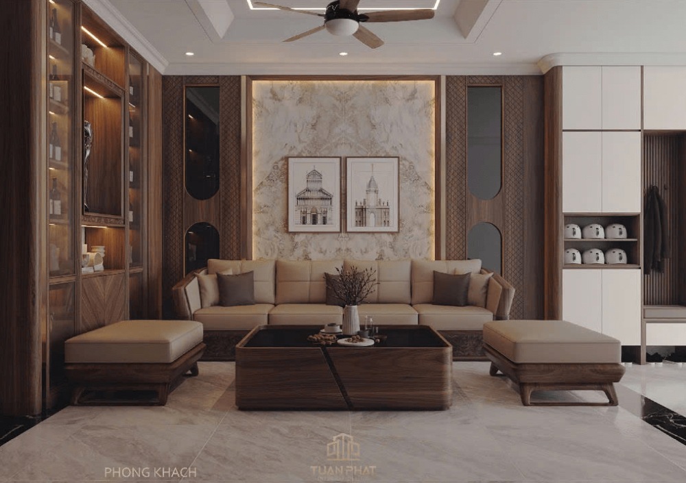 Nội thất sofa gỗ cho phòng khách