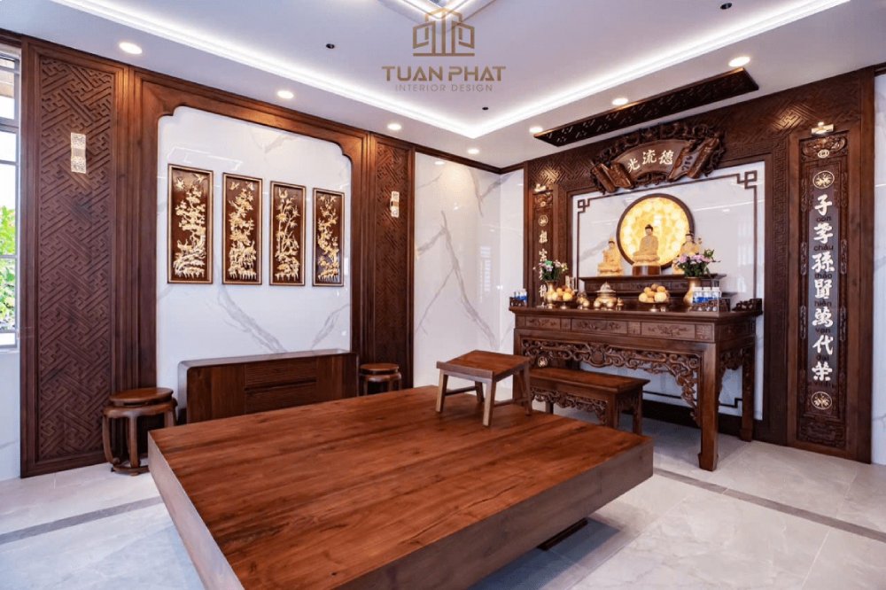 20+ Mẫu thiết kế phòng thờ đẹp, hiện đại, đúng phong thủy 9 phòng thờ đẹp đơn giản