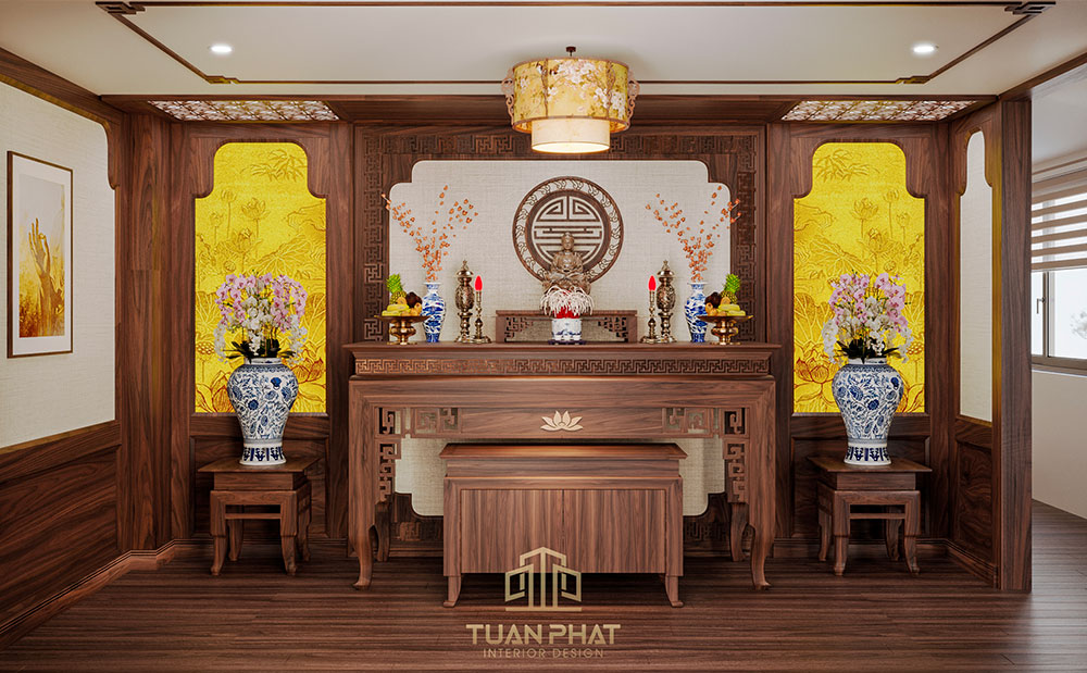 20+ Mẫu thiết kế phòng thờ đẹp, hiện đại, đúng phong thủy 13 phòng thờ đẹp hiện đại