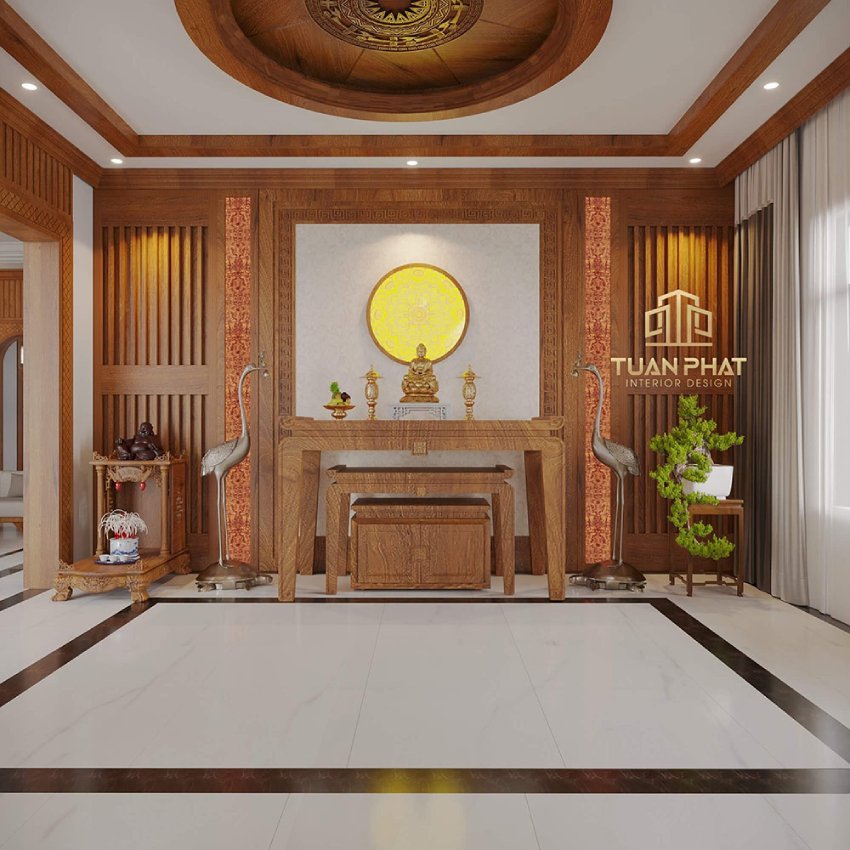 20+ Mẫu thiết kế phòng thờ đẹp, hiện đại, đúng phong thủy 10 phòng thờ hiện đại