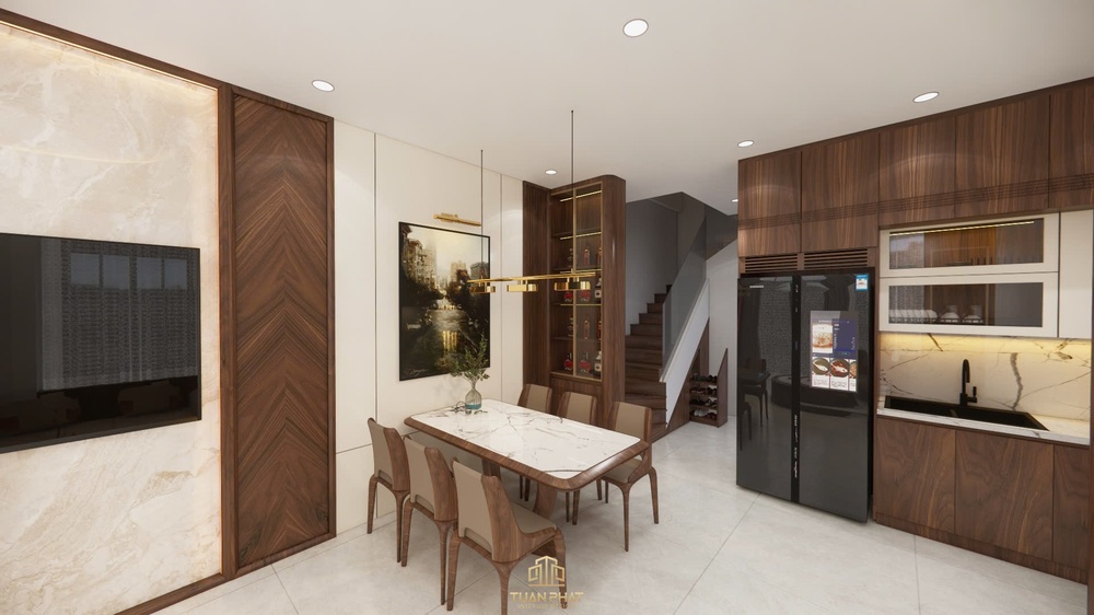 Bàn ghế ăn gỗ óc chó nhỏ gọn, tiện lợi BG04