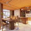 Bàn ghế gỗ óc chó nguyên khối hiện đại BG19