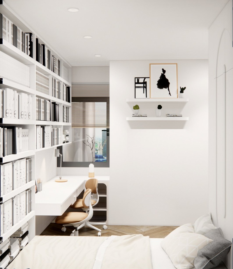 Bàn làm việc phối kệ tủ gỗ công nghiệp BL21