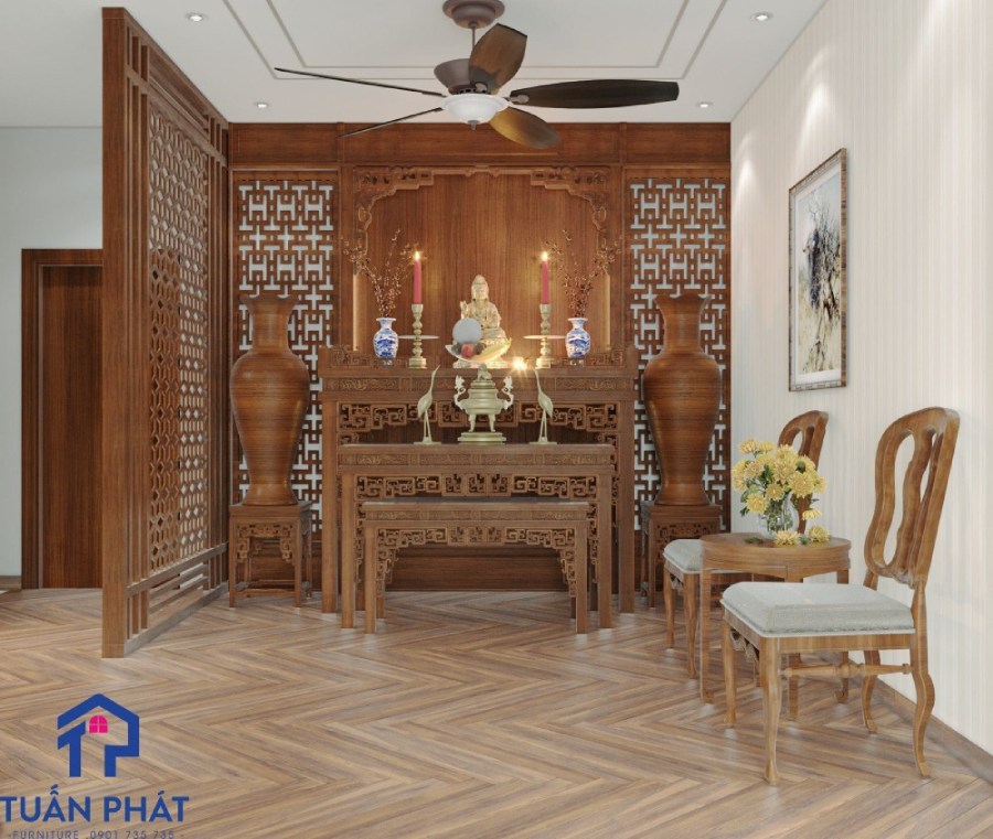 báo giá tủ dưới bàn thờ gỗ óc chó