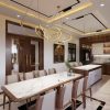 Bộ bàn ăn và ghế gỗ óc chó phối da BG05
