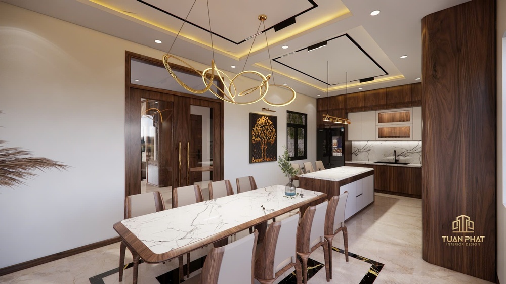 Bộ bàn ăn và ghế gỗ óc chó phối da BG05