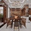 Bộ bàn ghế ăn hiện đại phối da cao cấp BG12