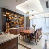 Bộ bàn ghế gỗ óc chó nguyên khối cao cấp BG26